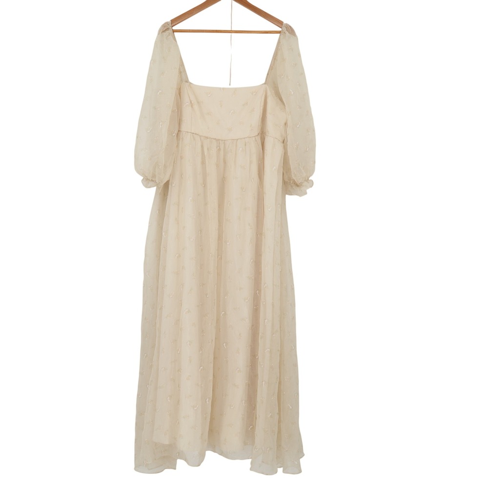 Elegant Cream Maxi Dress
